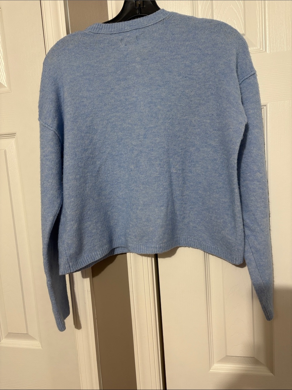 Pilcro Light Blue Button-Front Cropped Cardigan - Picture 4 of 6